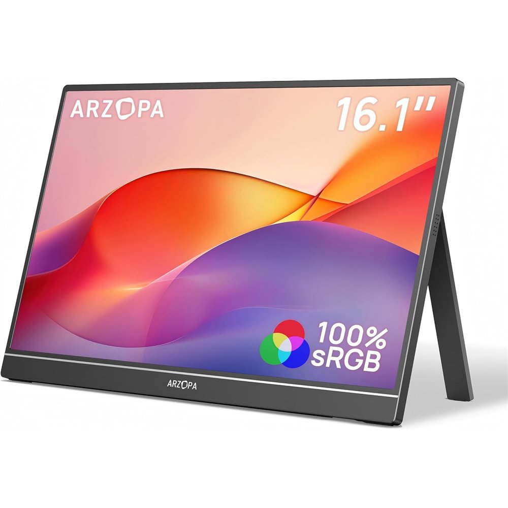 arzopa 16.1" z1c monitor portatil fhd ips hdmi/type-c/usb-c para portátil/pc/mac/ps4/5/xbox
