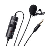 boya by-m1 3,5 mm micrófono lavalier negro para smartphone y cámara canon o nikon