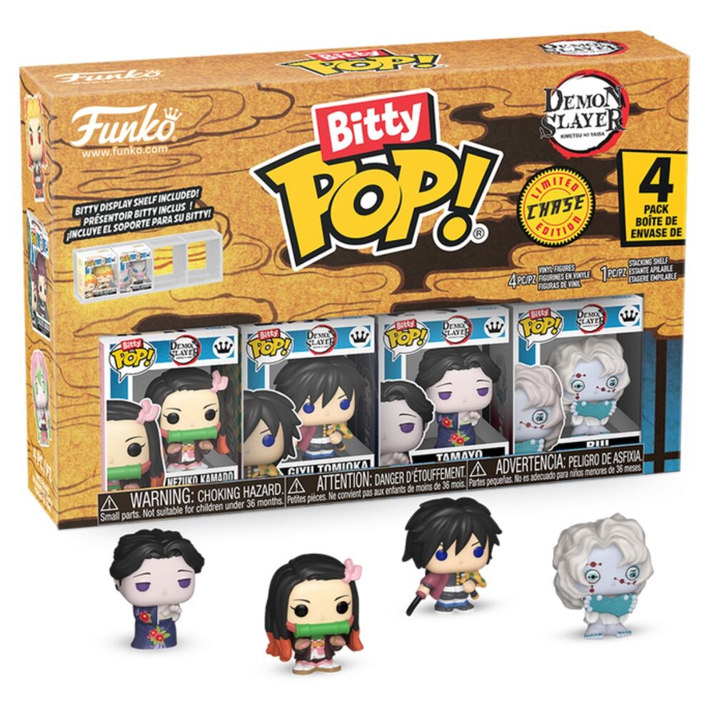 blister 4 figuras bitty pop demon slayer nezuko