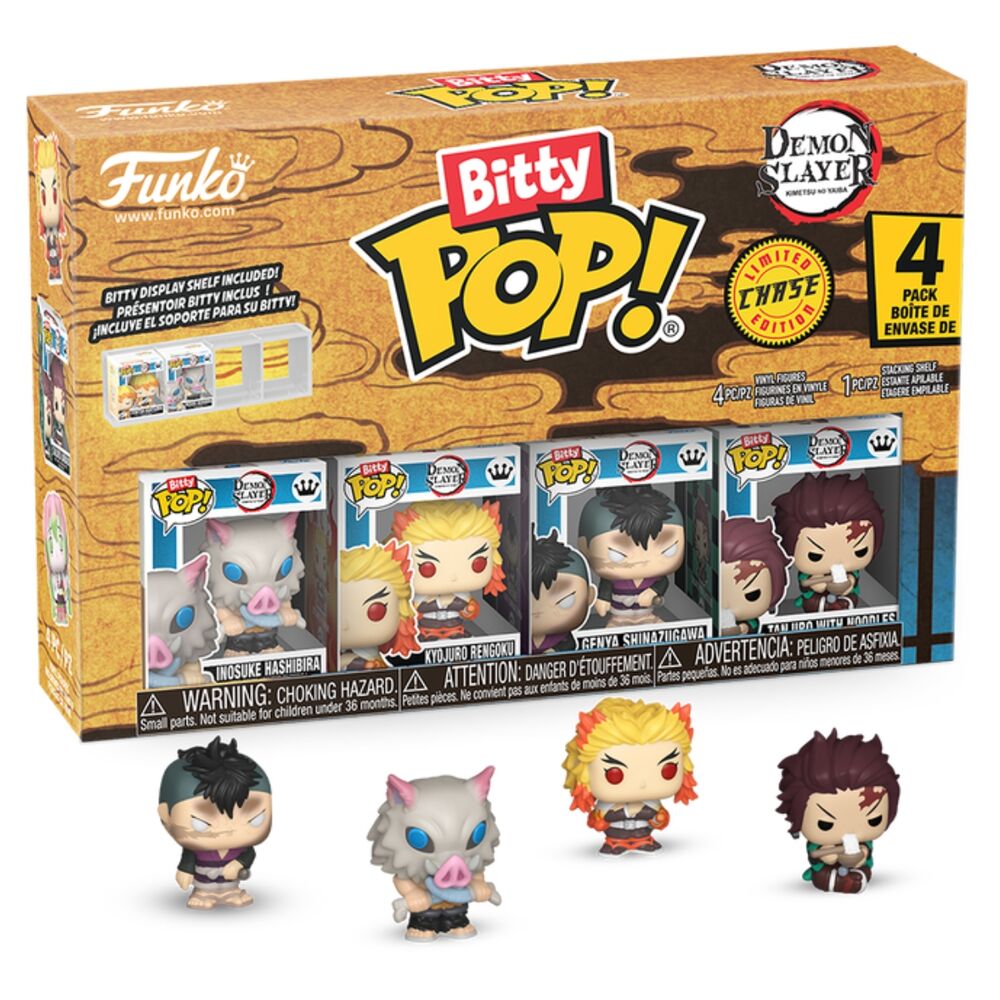 blister 4 figuras bitty pop demon slayer inosuke