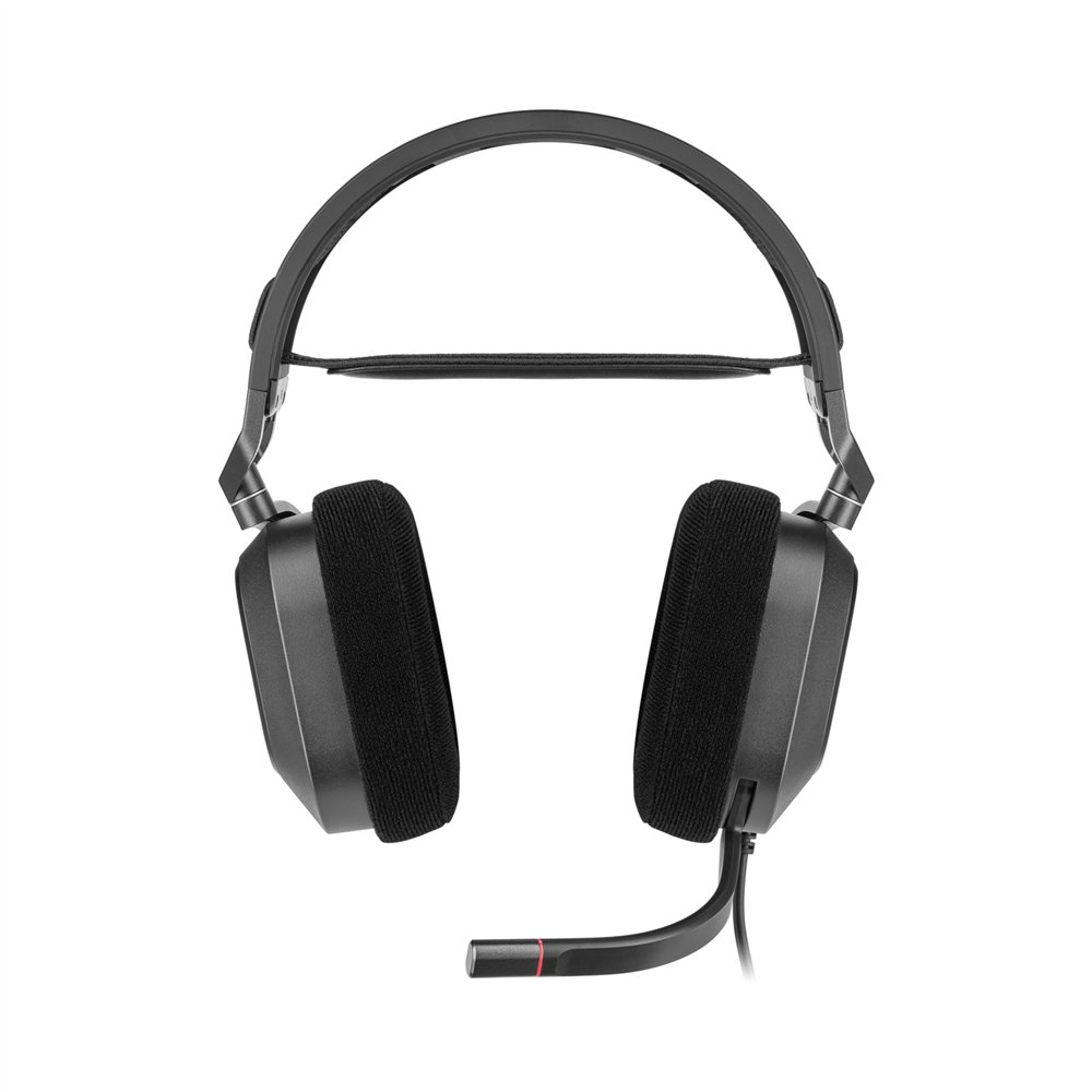 corsair hs80 rgb usb auriculares alámbrico de mano juego carbono