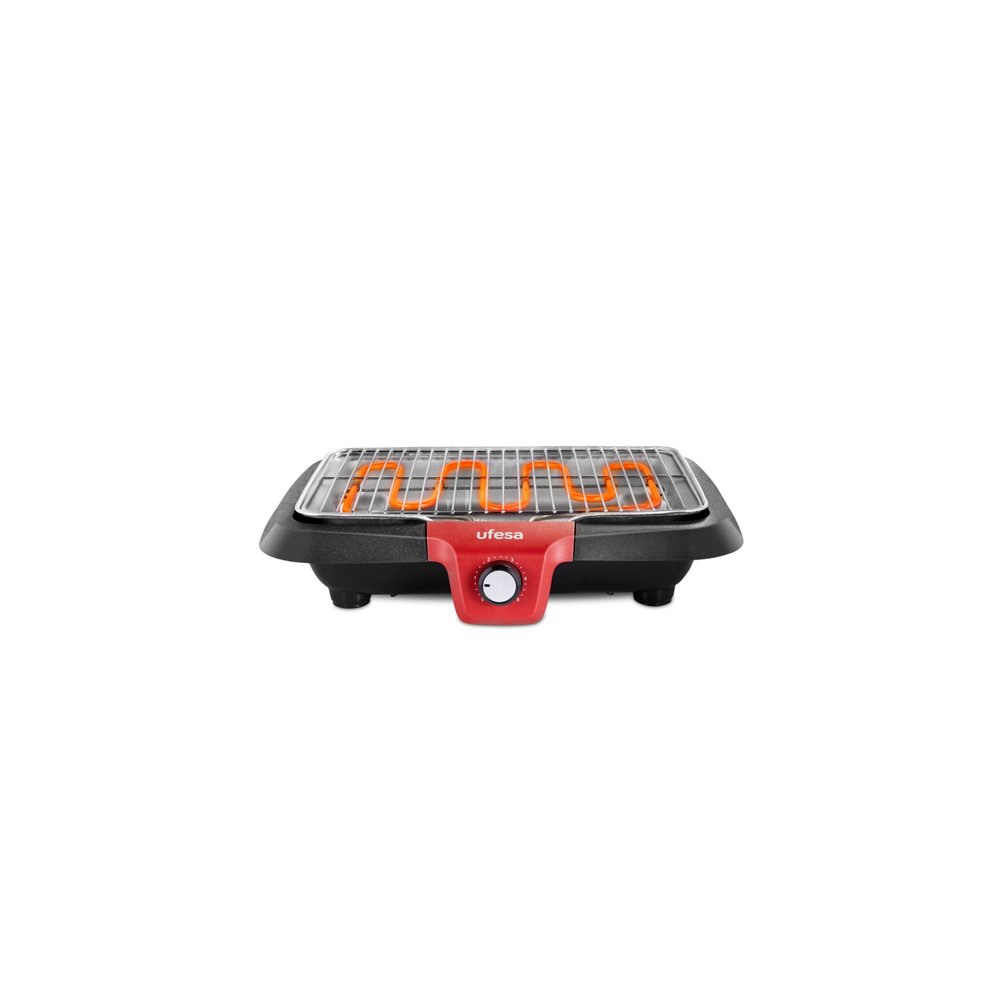 ufesa bb7640 parrilla de interior 2300 w negro, rojo