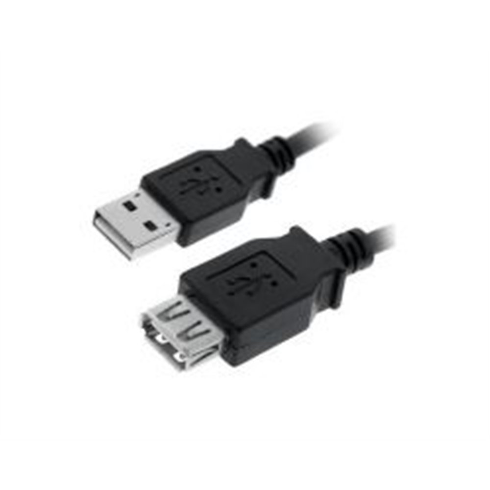 nanocable usb-a/m a usb-a/h 1m negro (10.01.0202-bk)