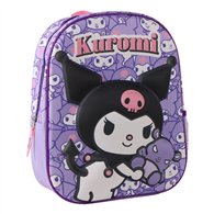 mochila 3d kuromi hello kitty 30cm