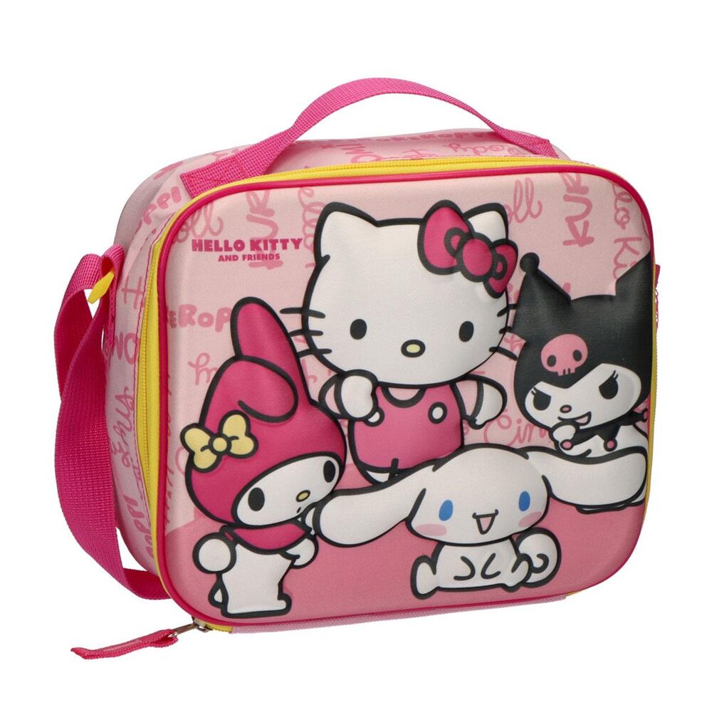 bolsa portameriendas 3d hello kitty and friends