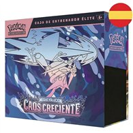estuche cartas entrenador elite caos creciente megaevolucion pokemon español