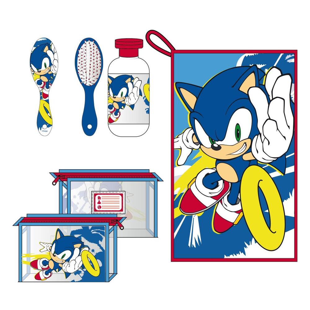set neceser aseo sonic the hedgehog