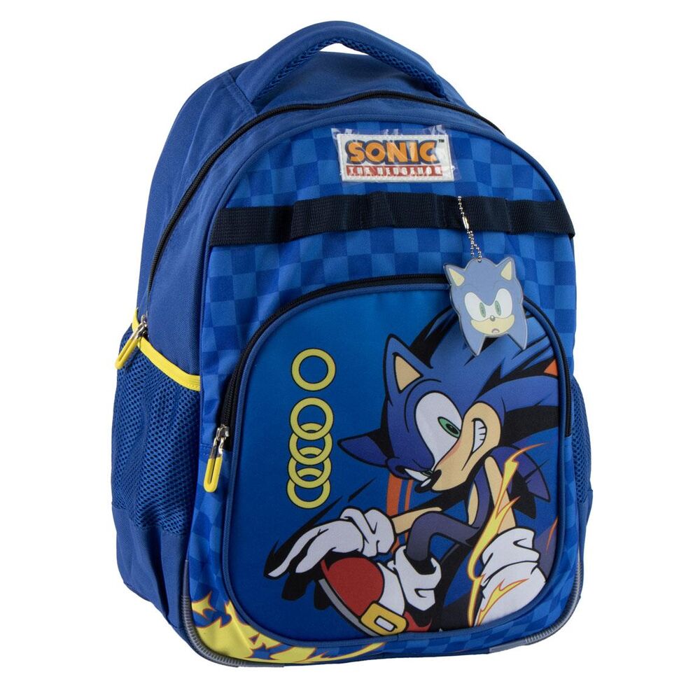 mochila sonic the hedgehog 42cm adaptable