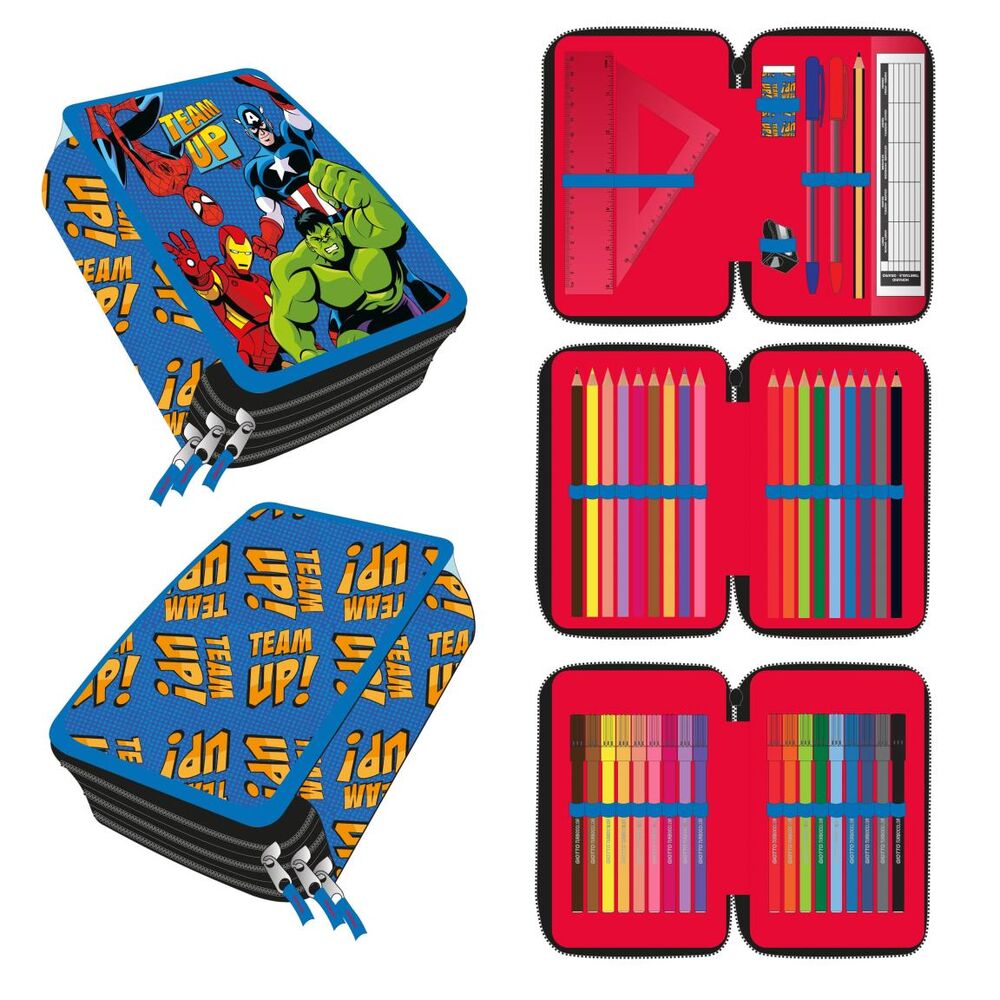 plumier vengadores avengers marvel triple