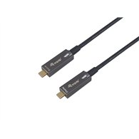 equip 119463 cable óptico activo usb-c a c, m/m, 15m, pd 60w, 4k/60hz, 10gbps, vídeo+datos+pd