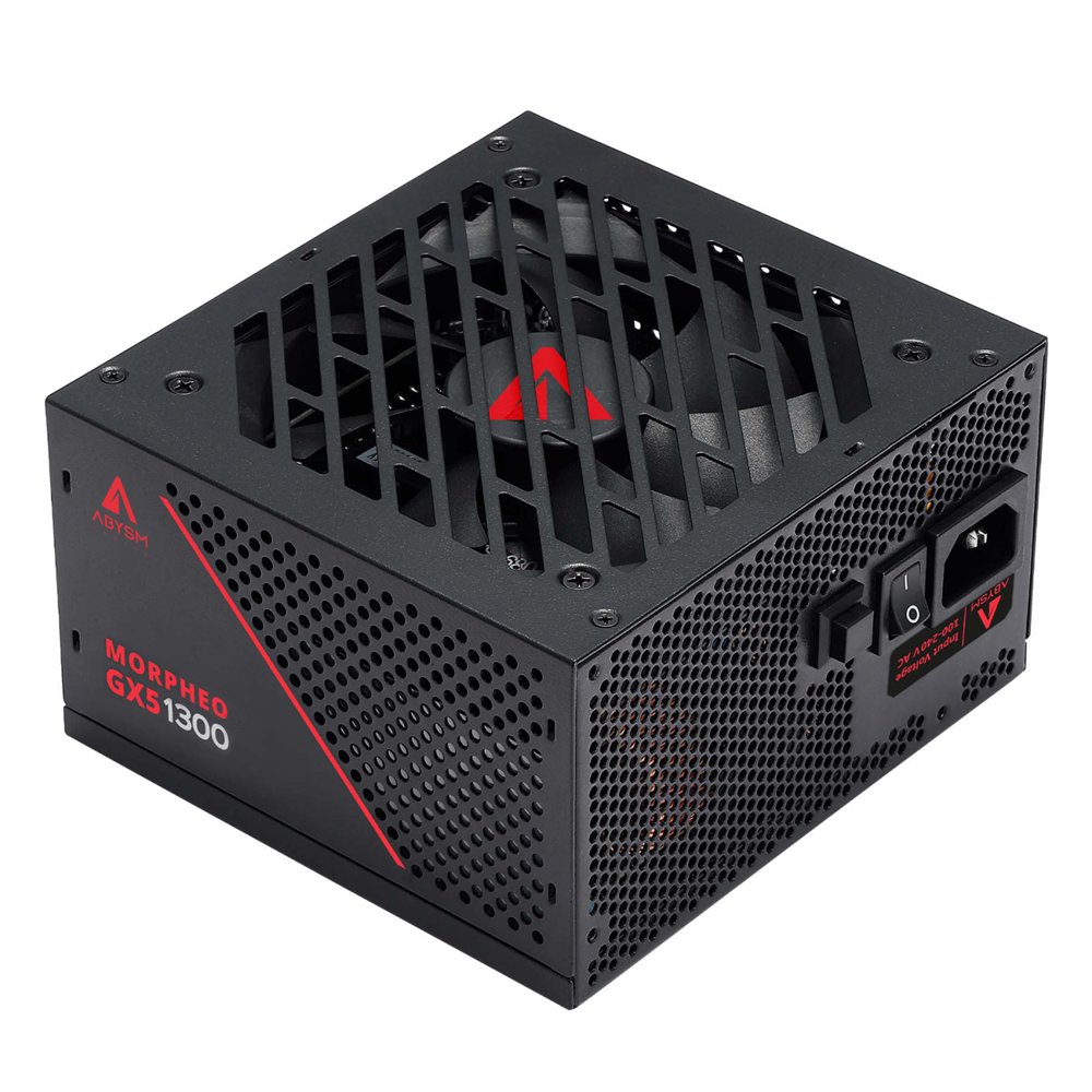 abysm gaming fuente de alimentación morpheo gx5 atx 3.1 1300w black cybenetics platinum full modular
