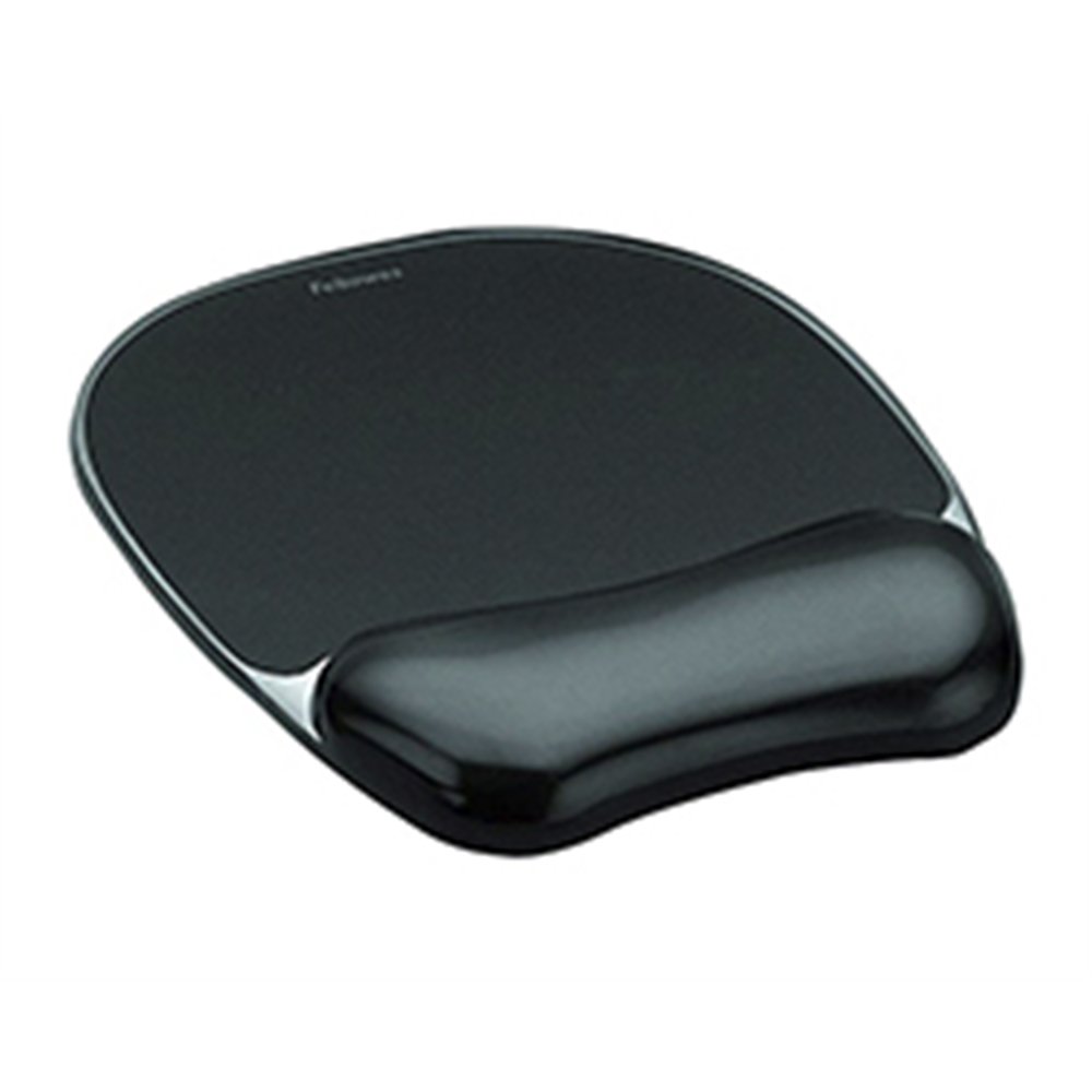 alfombrilla/reposamuñecas fellowes gel negra (9112101)