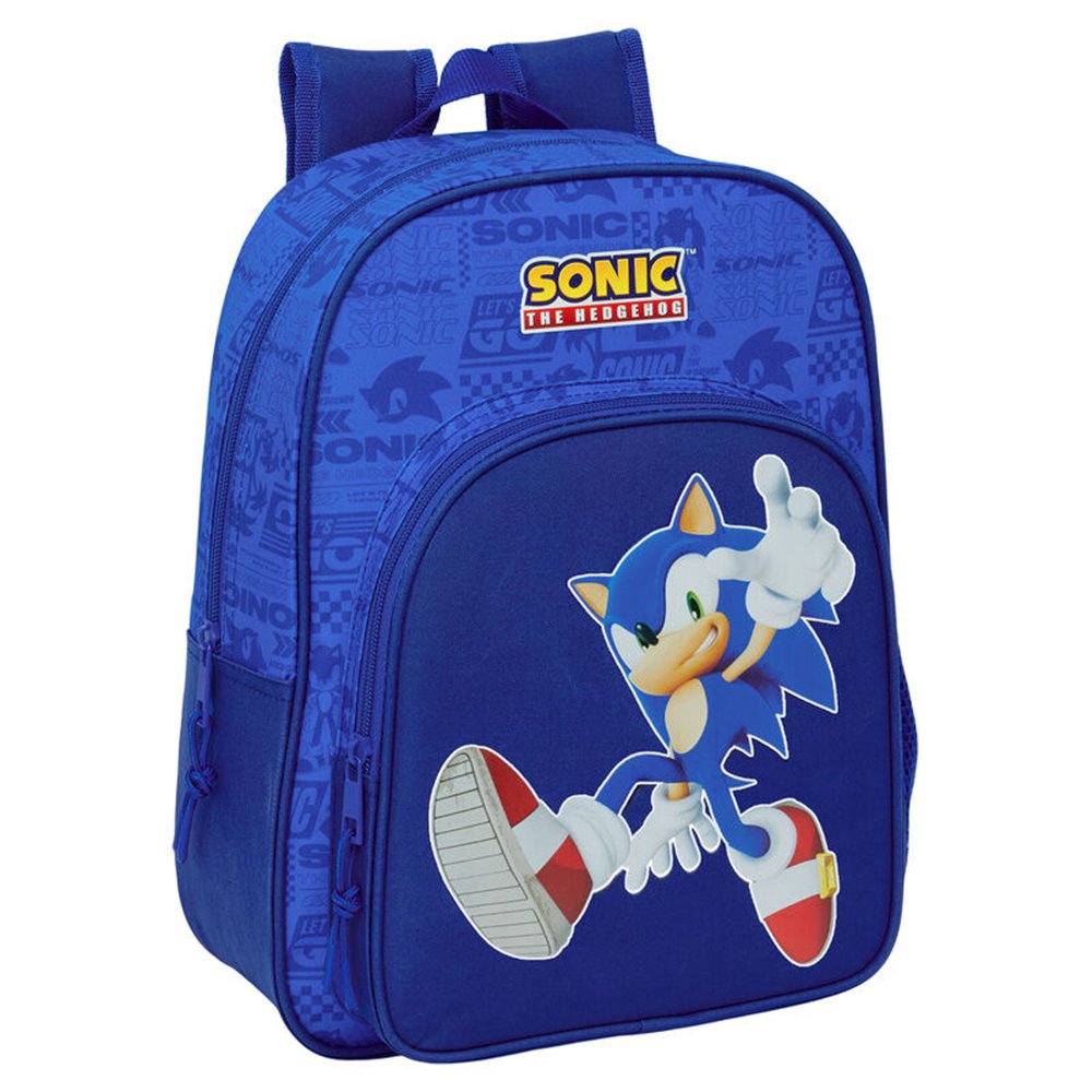 mochila sonic the hedgehog 34cm adaptable