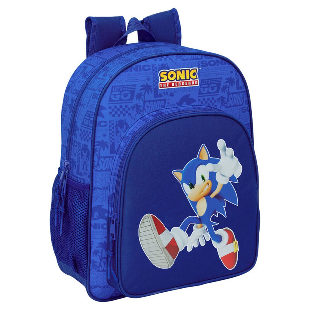 mochila sonic the hedgehog 38cm adaptable