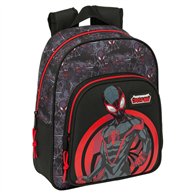 mochila miles morales spiderman marvel 33cm adaptable