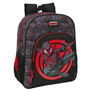 mochila miles morales spiderman marvel 38cm adaptable