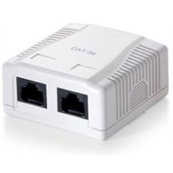 equip roseta superficie cat.5e 2 hembra rj45 (eq235112)
