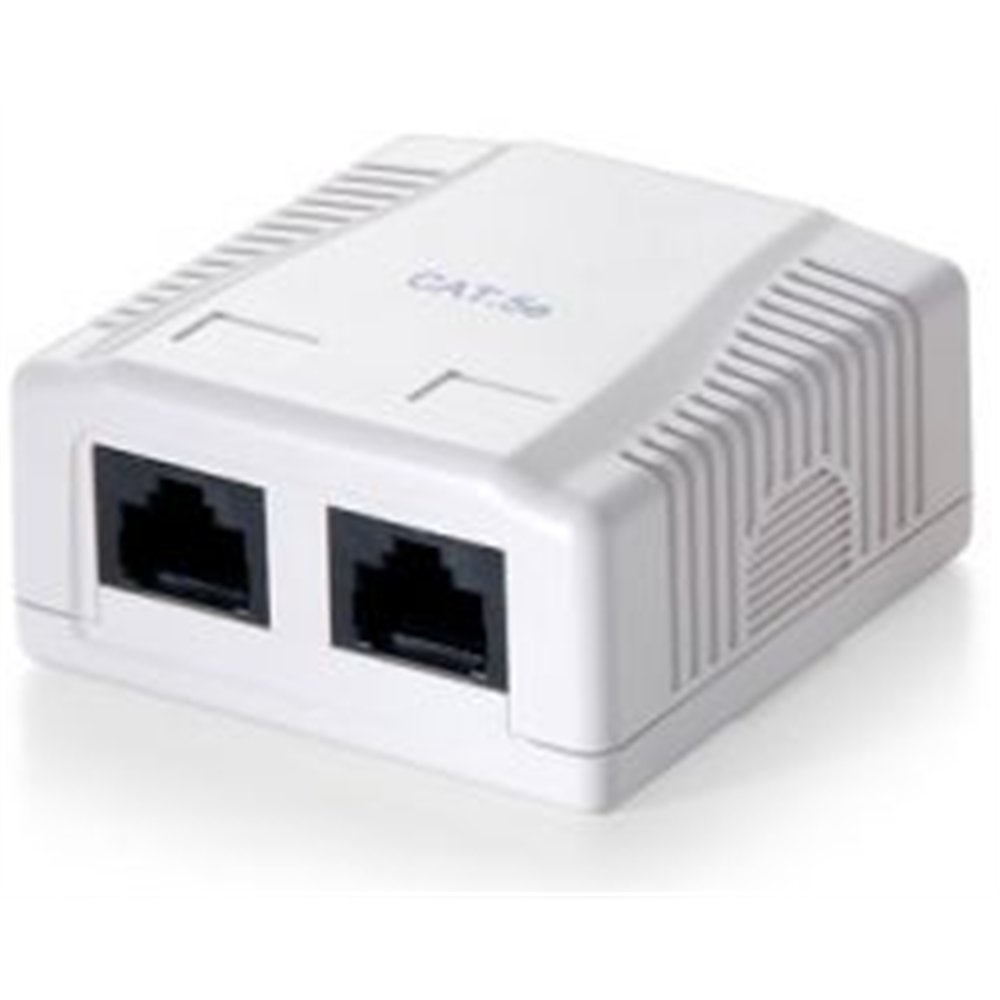 equip roseta superficie cat.5e 2 hembra rj45 (eq235112)