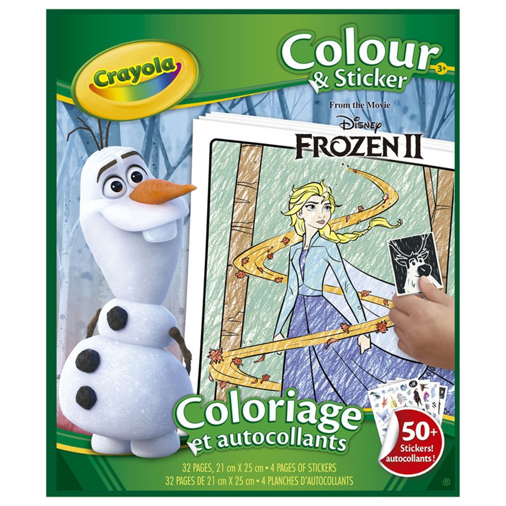 libro colorear & pegatinas frozen 2 disney