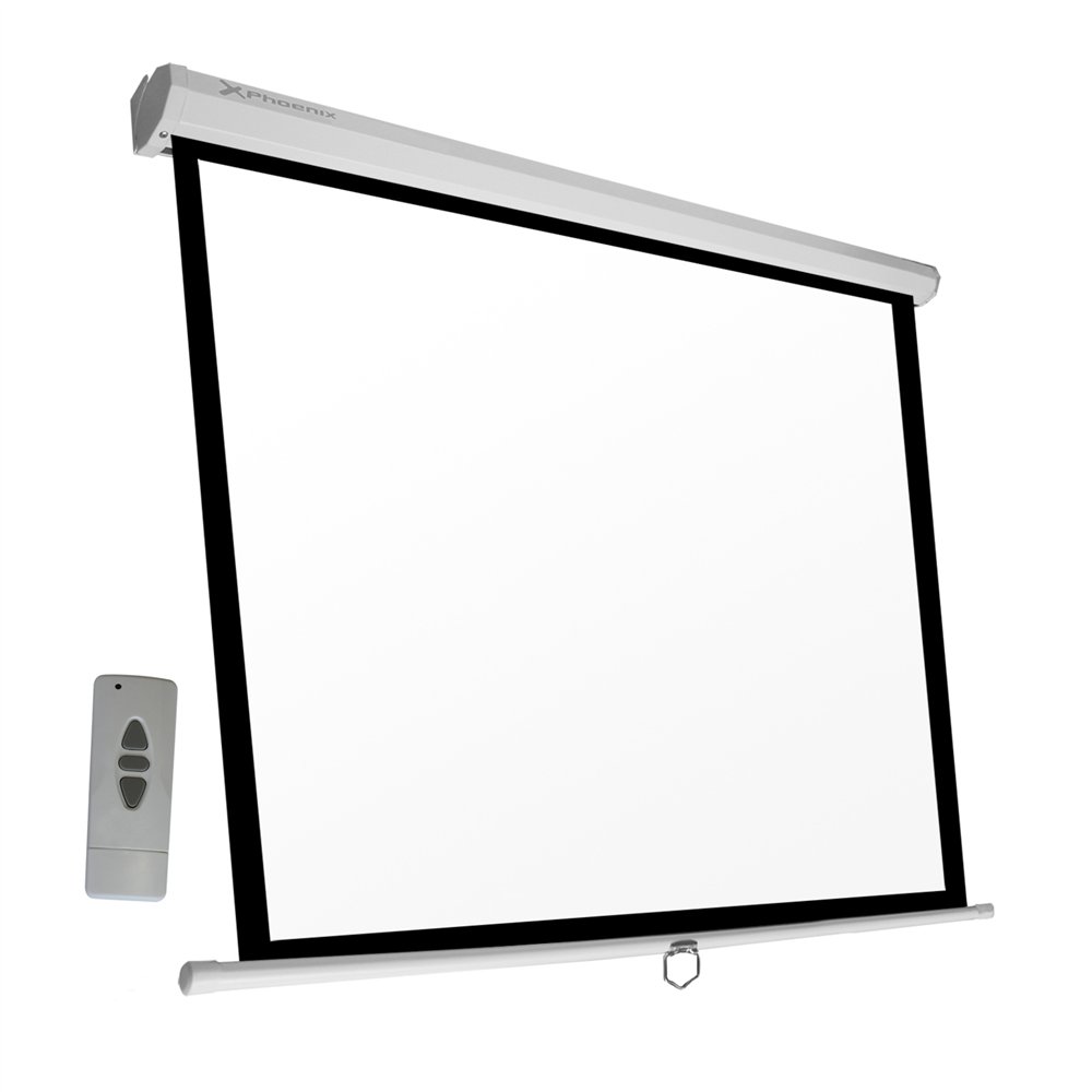 pantalla electrica videoproyector phoenix techo y pared 112p 2mx2m posicion ajustable carcasa blanca tela super resistente phpan