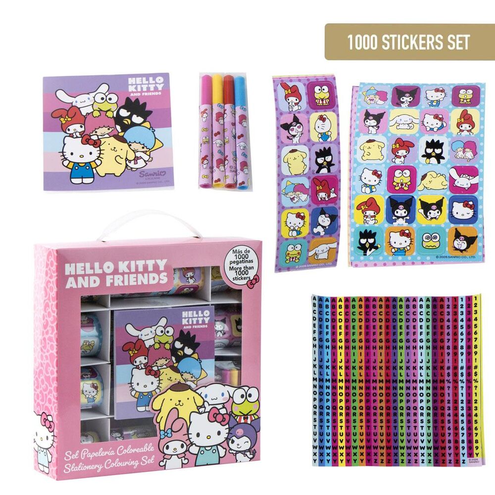blister pegatinas hello kitty and friends 1000pzs