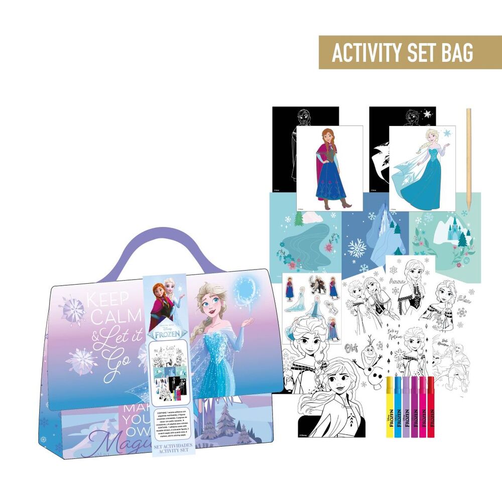 bolso set coloreable frozen disney