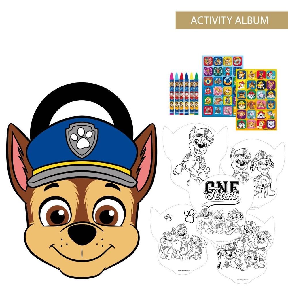 album actividades coloreable chase patrulla canina paw patrol