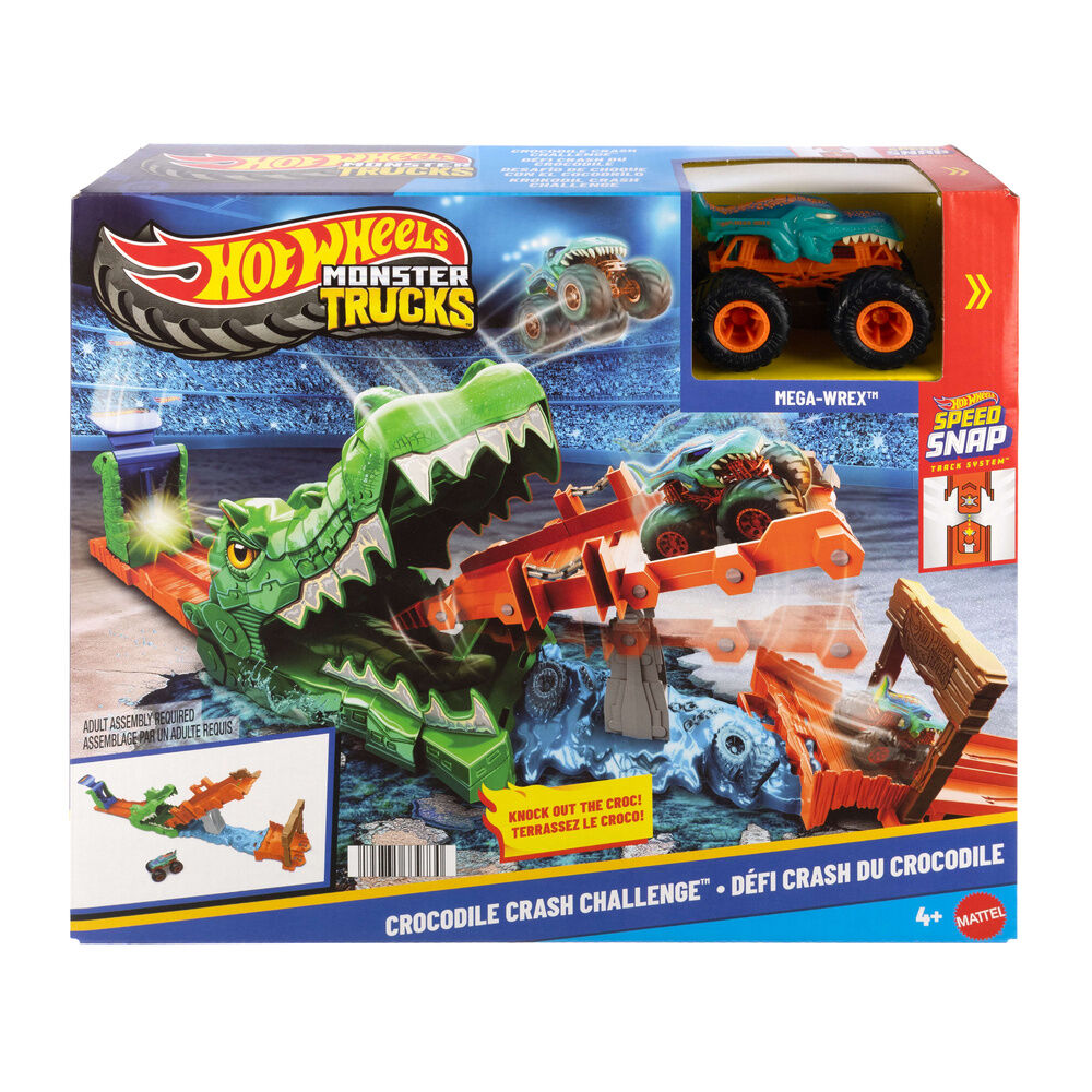 noquea al cocodrilo hot wheels monster trucks