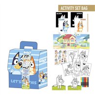 mochila set coloreable bluey