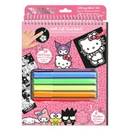 libreta + rotuladores hello kitty and friends