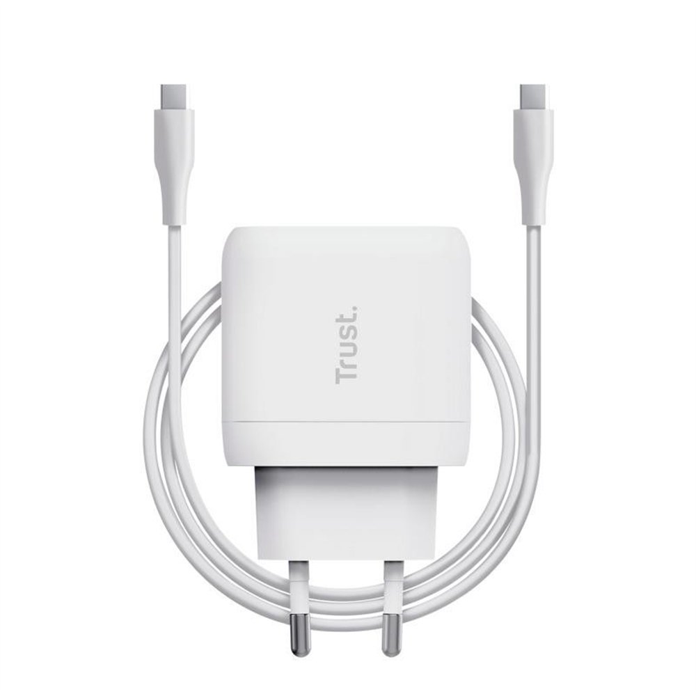 cargador trust maxo usb-c 45w 2m white