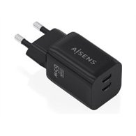 cargador pared aisens 2usb-c 65w negro (a110-1030)