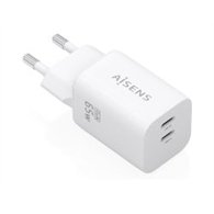 cargador de pared aisens 2usb-c 65w blanco (a110-1029)