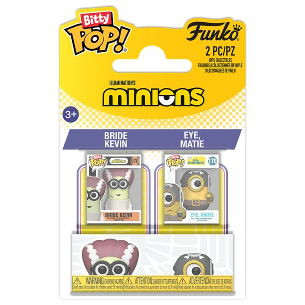 blister 2 figuras bitty pop minions kevin & eye