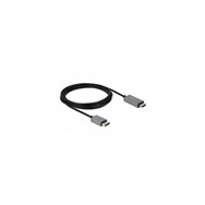 delock 85930 adaptador de cable de ví­deo 3 m displayport hdmi negro, gris