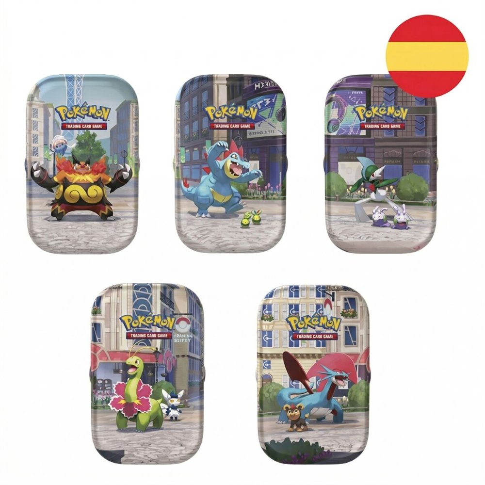 mini lata juego cartas summer ex pokemon español surtido