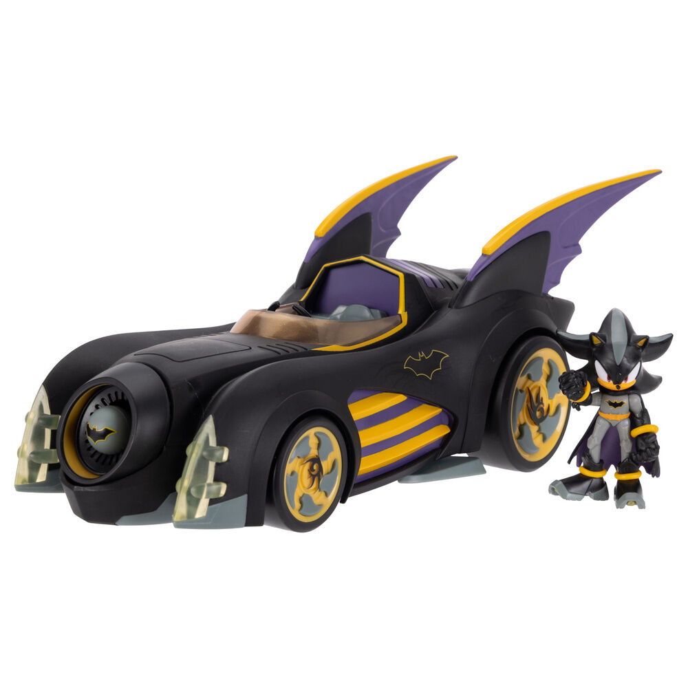 batmobile + figura shadow batman sonic the hedgehog