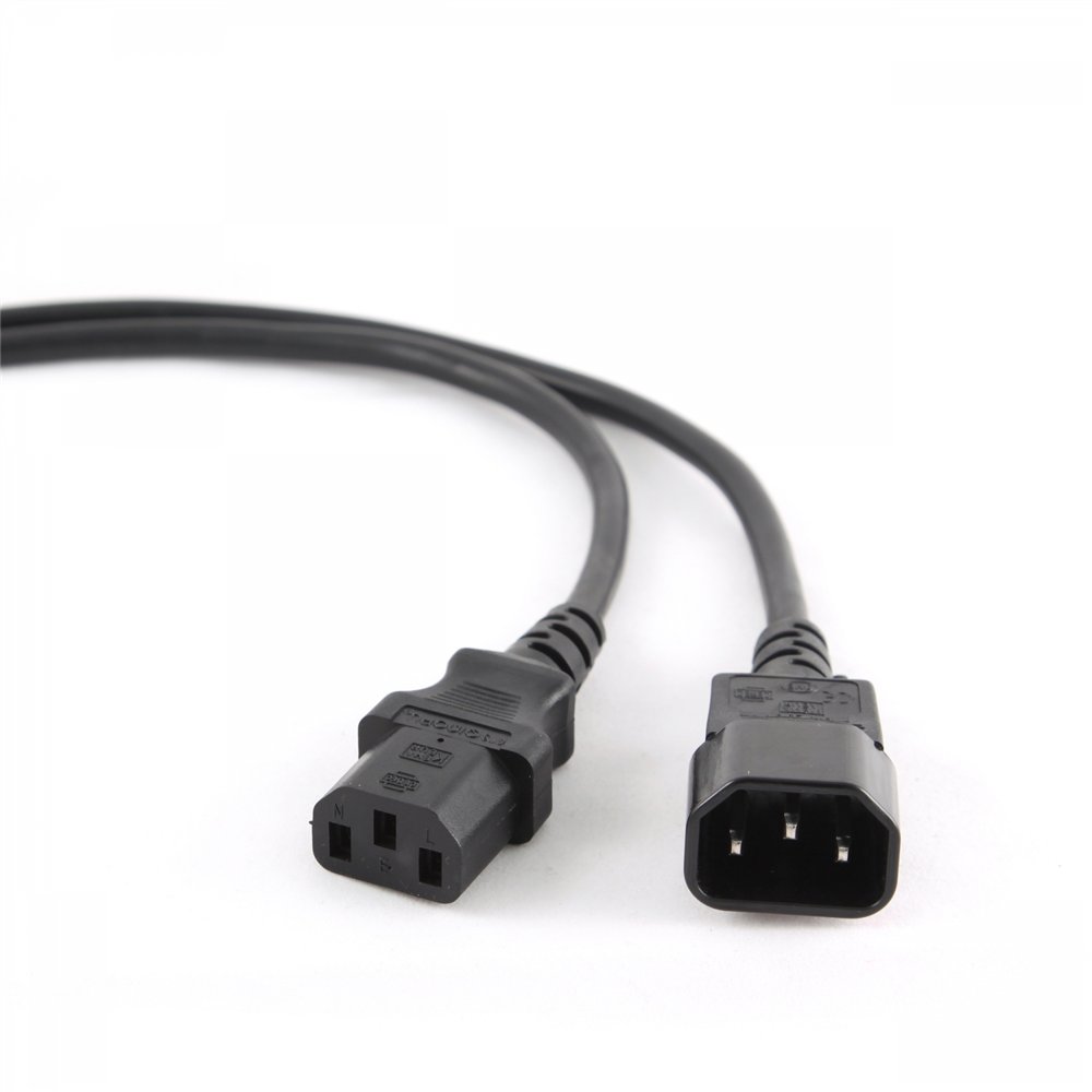 gembird pc-189-vde-3m cable de transmisión negro c14 acoplador