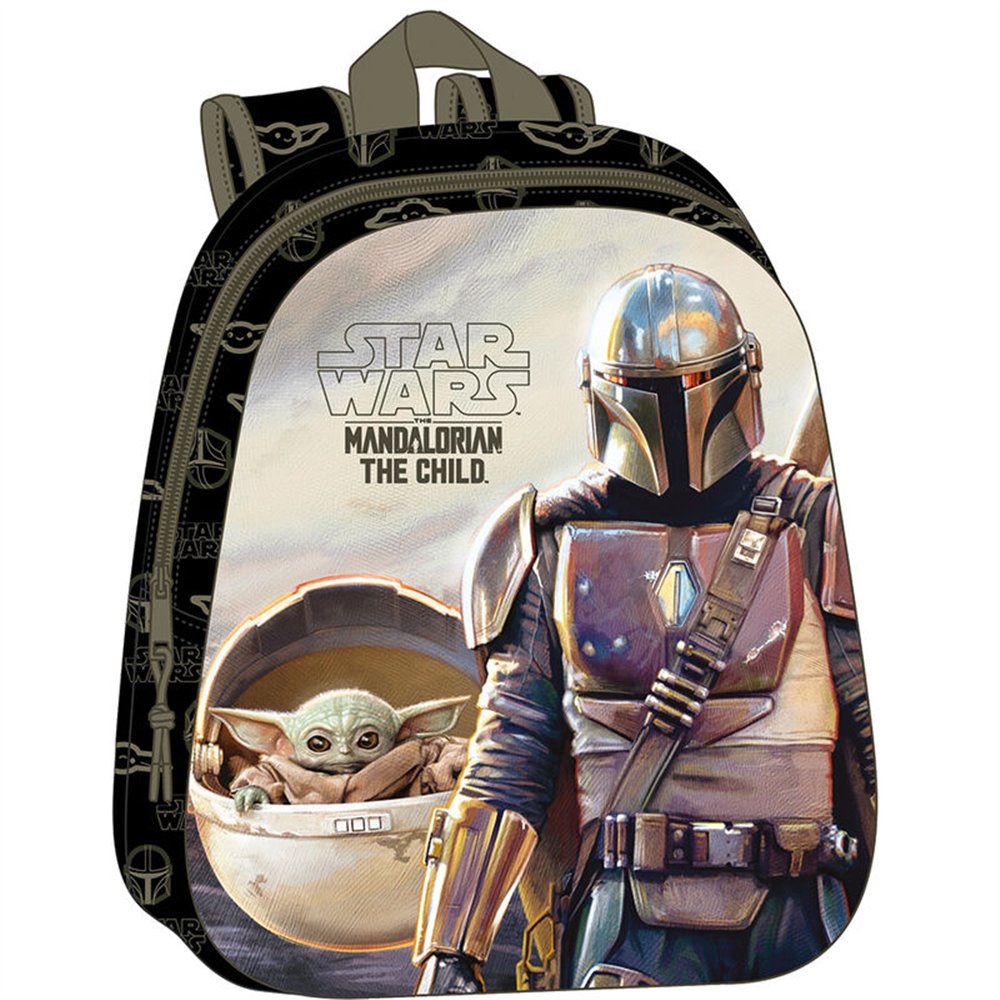 mochila 3d the mandalorian star wars 33cm