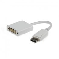 gembird a-dpm-dvif-002-w adaptador de cable de ví­deo 0,1 m displayport dvi blanco