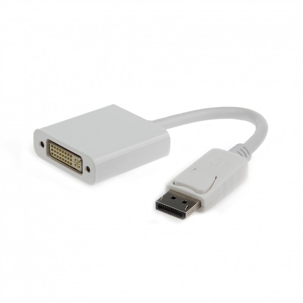 gembird a-dpm-dvif-002-w adaptador de cable de ví­deo 0,1 m displayport dvi blanco