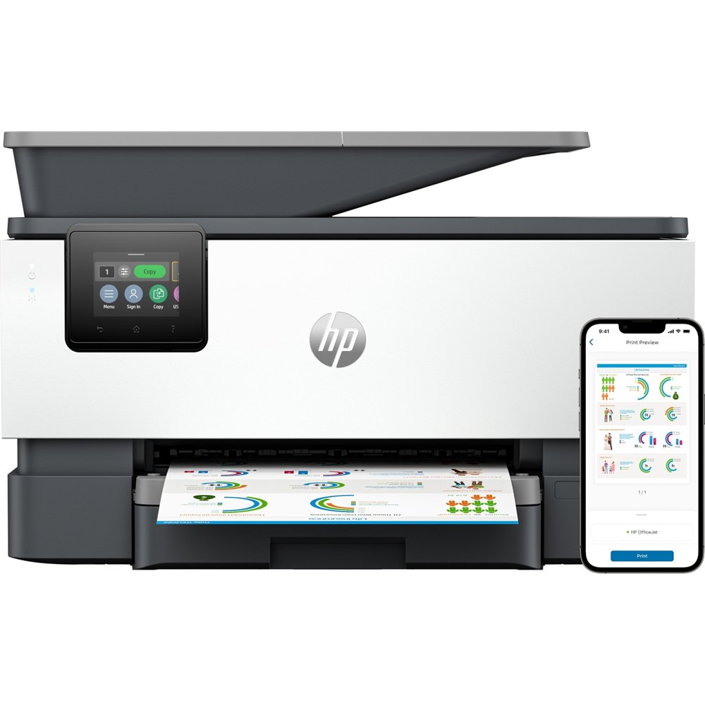 hp officejet pro impresora multifunción hp 9125e, color, impresora para pequeñas y medianas empresas, imprima, copie, escanee y 