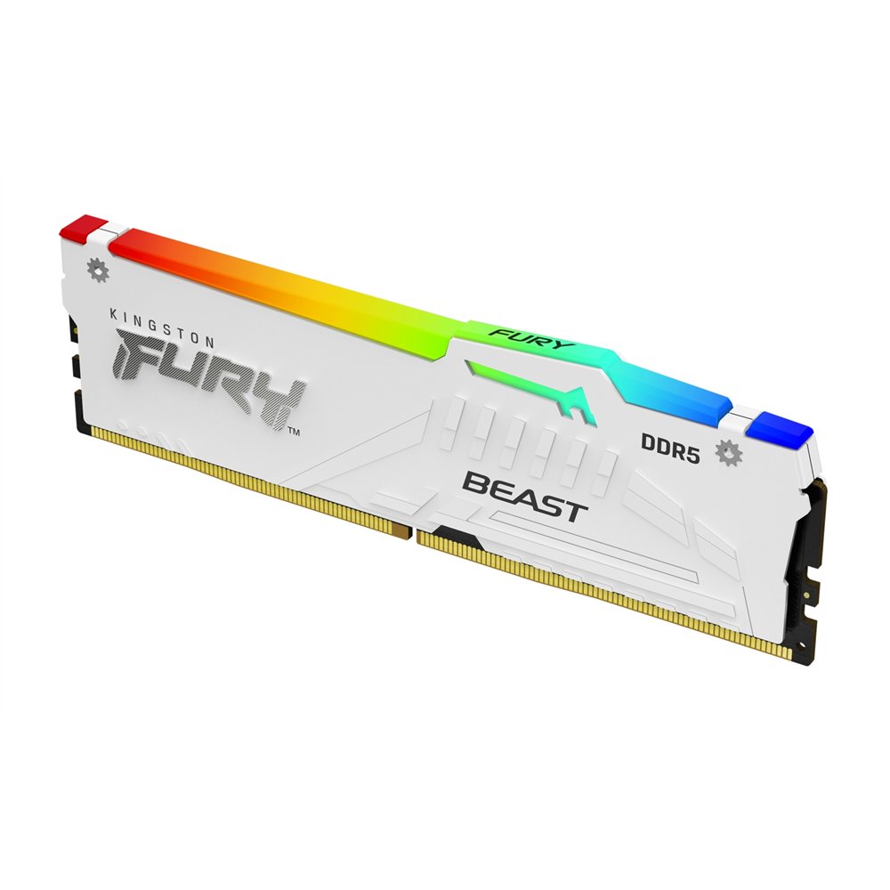 kingston technology fury beast 32 gb 5600 mt/s ddr5 cl36 dimm white rgb expo