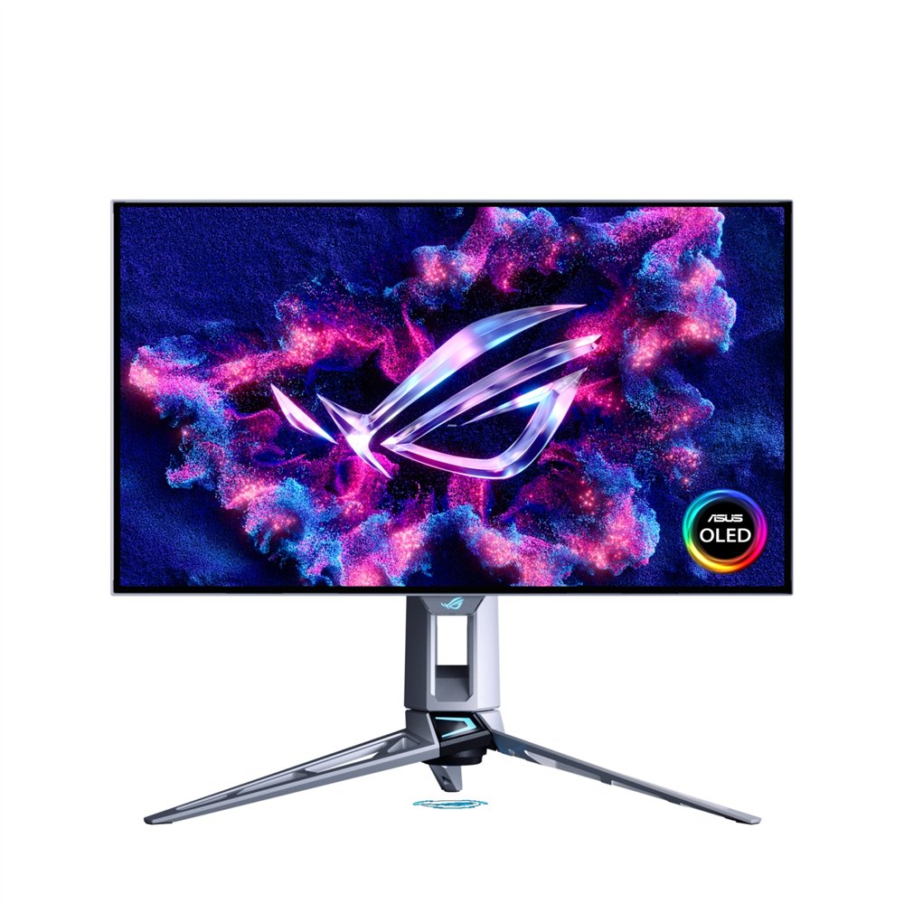 asus rog swift oled pg27aqwp-w pantalla para pc 67,3 cm (26.5") 2560 x 1440 pixeles quad hd lcd plata