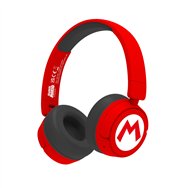 otl technologies super mario auriculares inalámbrico y alámbrico diadema música usb tipo c bluetooth rojo, negro