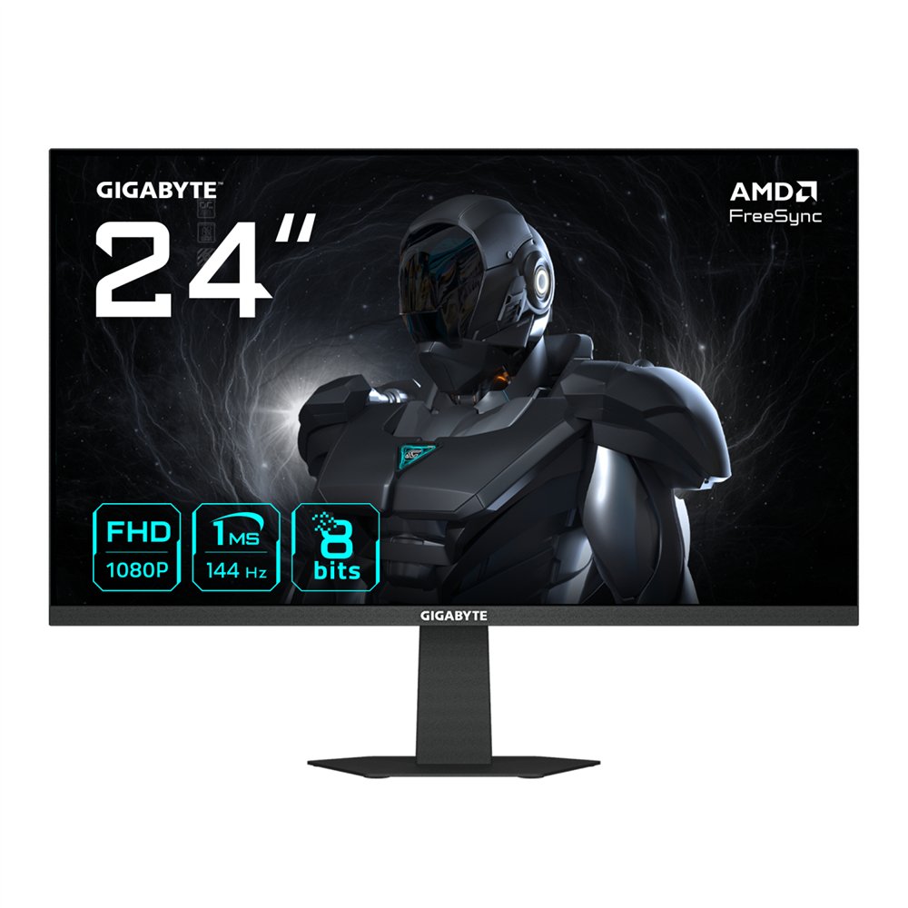 gigabyte gs24f14 monitor gaming 24” fhd - 1920 x 1080, 144hz, 1ms, 300 cd/m², hdmi 1.4, displayport 1.2