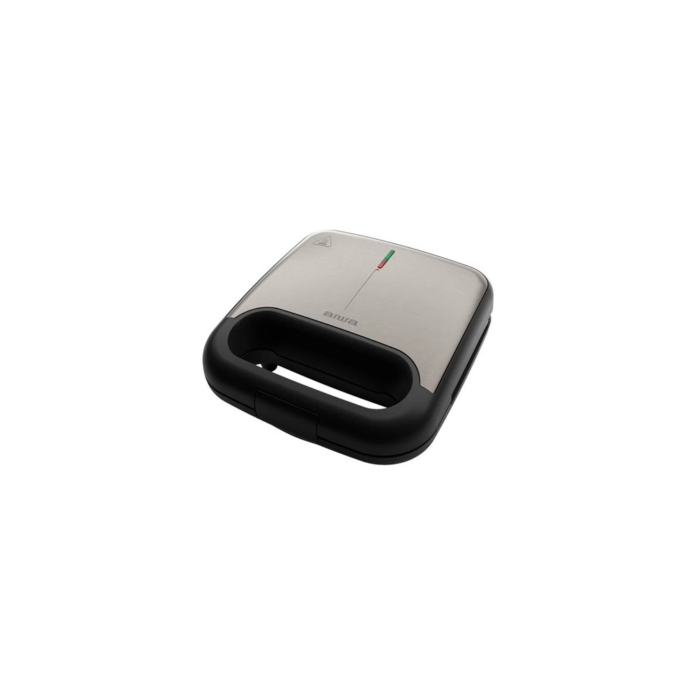 aiwa tetsu sandwichera 750 w acero inoxidable, negro