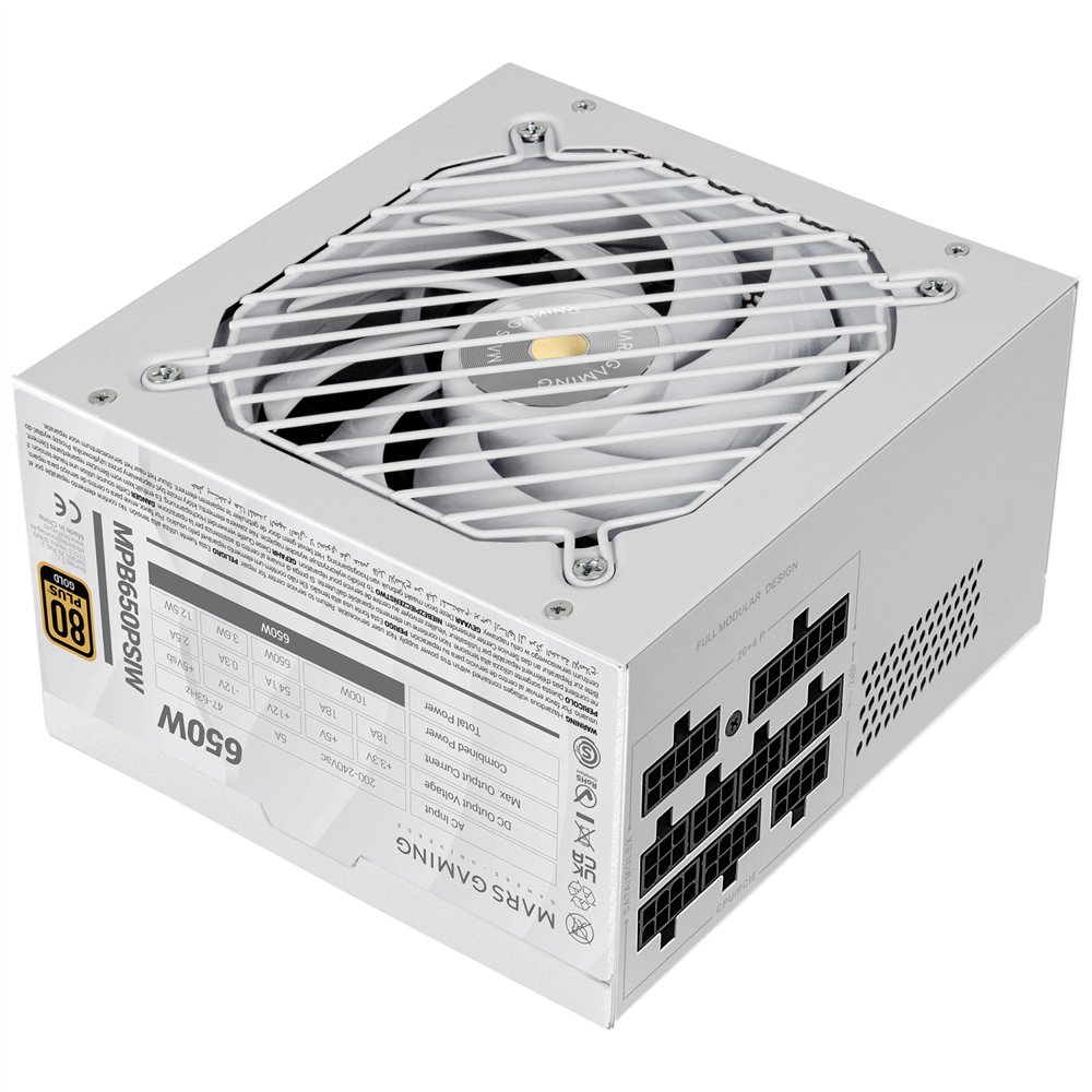 mars gaming mpb650psiw unidad de fuente de alimentación blanco