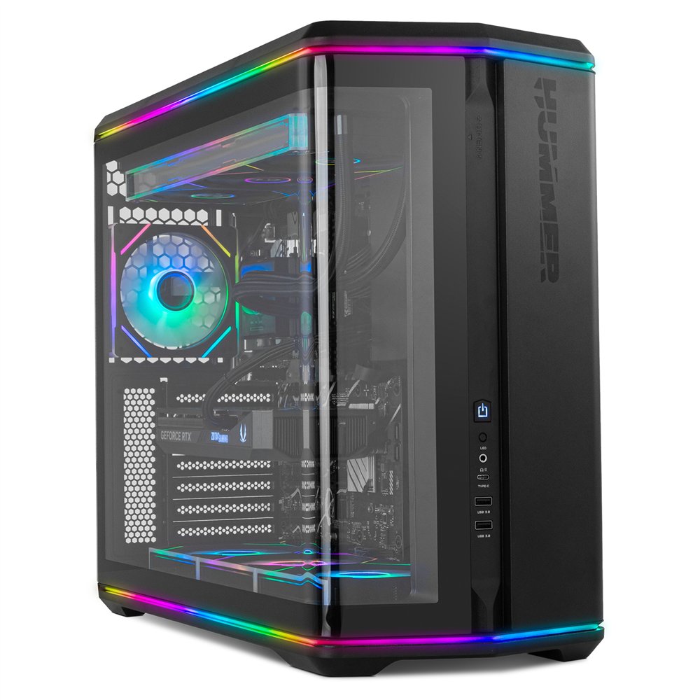 nox hummer semitorre atx cristal curvo argb ngr