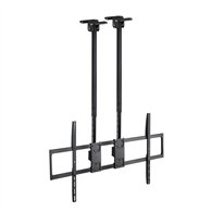 tooq soporte de techo extensible con doble mástil para pantallas 60”-120", negro